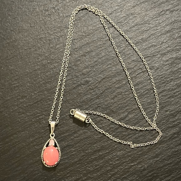 Pink Fluorite and Rose Quartz 20” Necklace - Picture 3 of 10